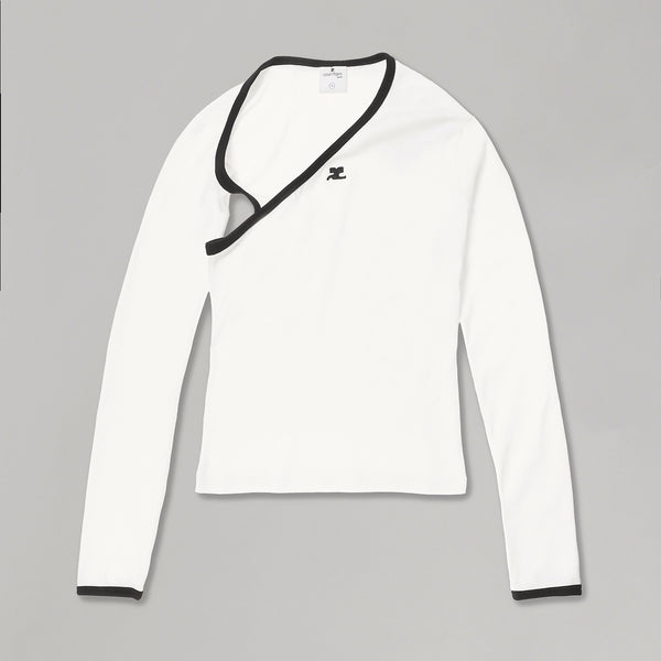 専用です　エットレ　グレージュ クレージュ(courrèges)｜Slash Contrast T-Shirt ｜Forget-me