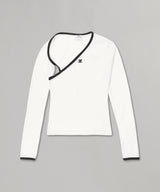 Slash Contrast Top-courrèges-Forget-me-nots Online Store