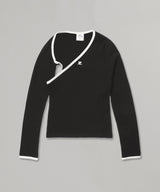 Slash Contrast Top-courrèges-Forget-me-nots Online Store