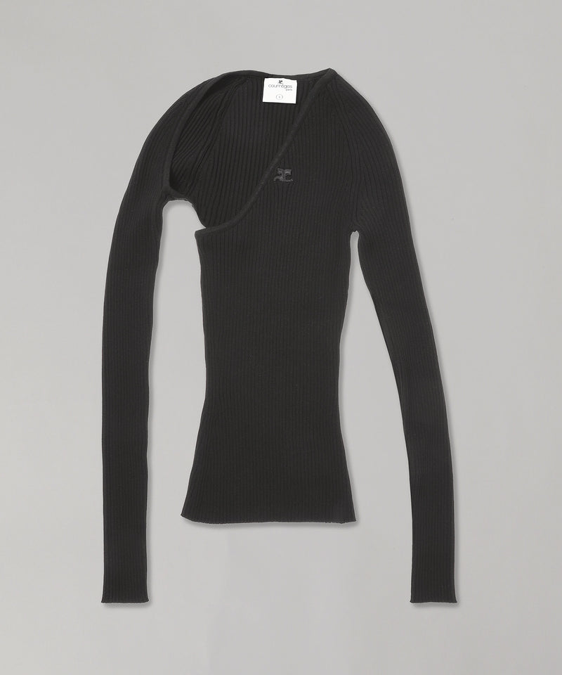 Slash Rib Knit Top-courrèges-Forget-me-nots Online Store