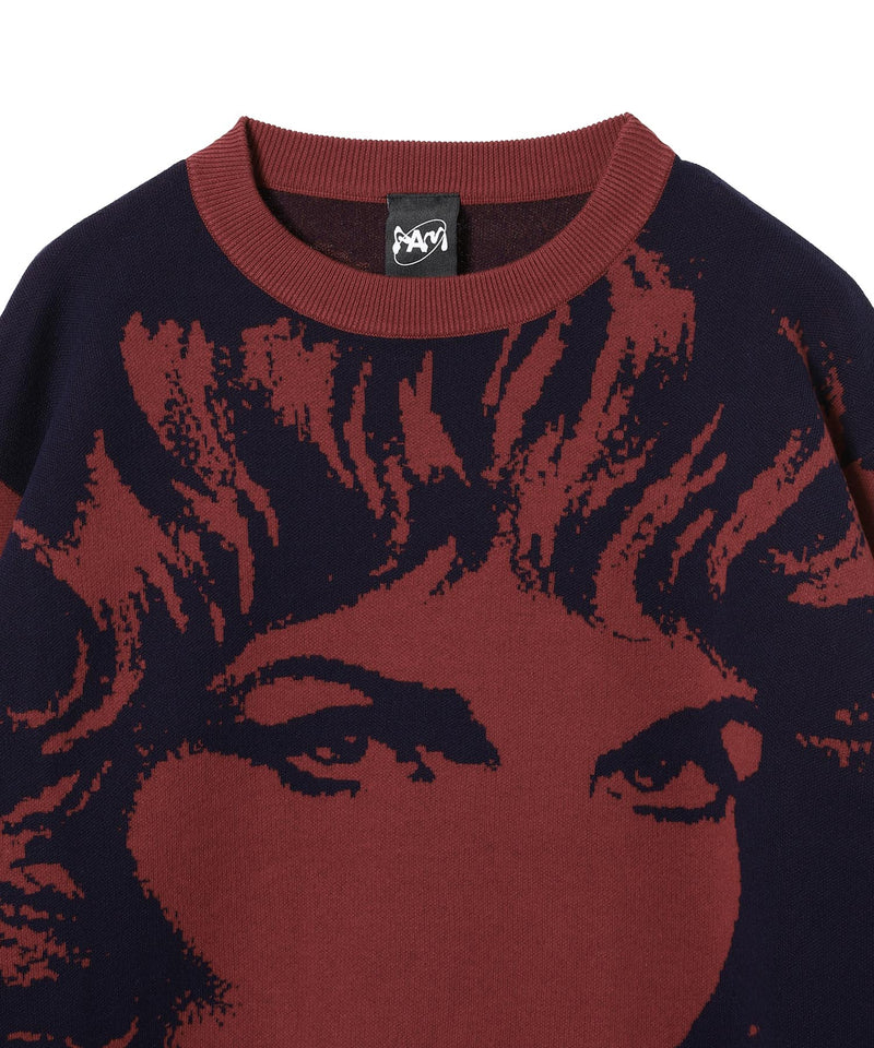 Handmaiden Crewneck Knit-Perks And Mini-Forget-me-nots Online Store