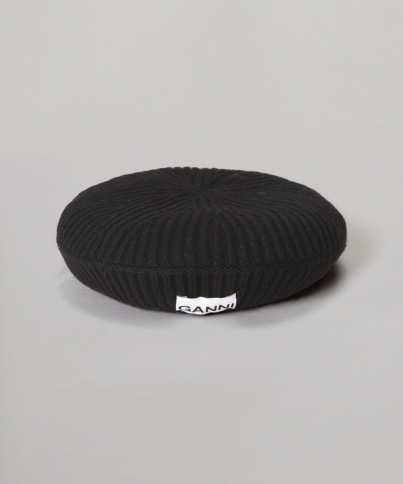 Structured Rib Beret-GANNI-Forget-me-nots Online Store