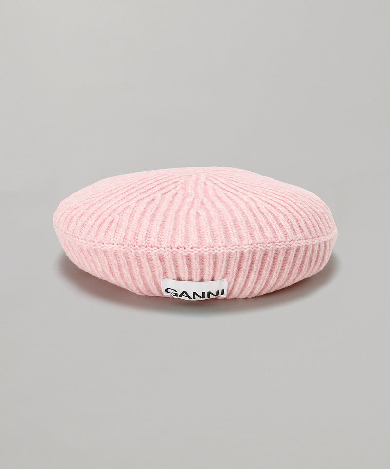 Structured Rib Beret-GANNI-Forget-me-nots Online Store