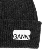 Light Structured Rib Knit Beanie-GANNI-Forget-me-nots Online Store