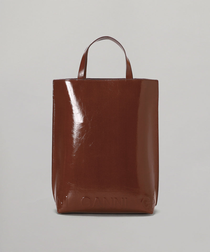 Banner Medium Tote Strap Naplack-GANNI-Forget-me-nots Online Store