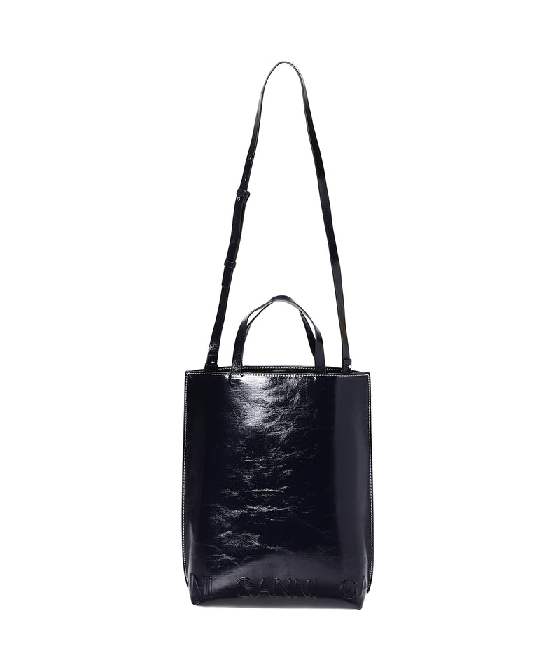 Banner Medium Tote Strap Naplack-GANNI-Forget-me-nots Online Store