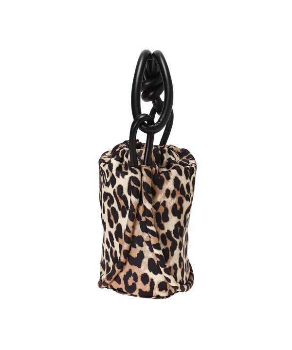 Knot Small Bucket Print Leopard-GANNI-Forget-me-nots Online Store