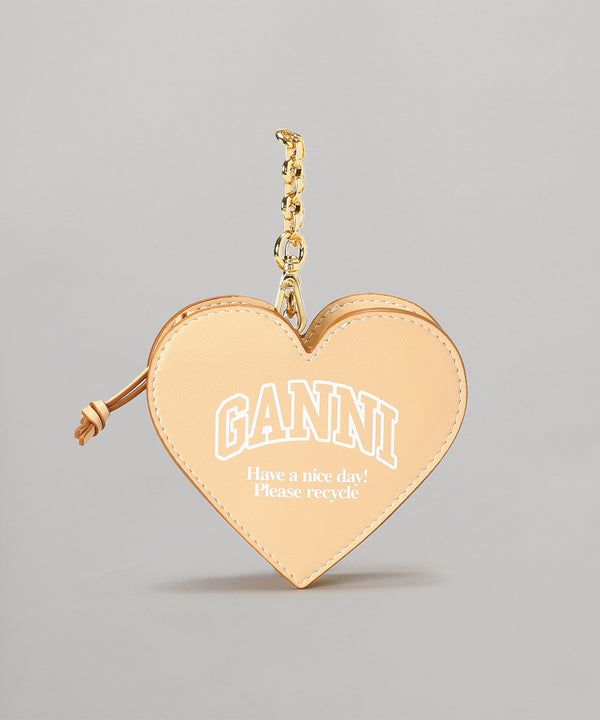 Funny Heart Zipped Coin Purse-GANNI-Forget-me-nots Online Store