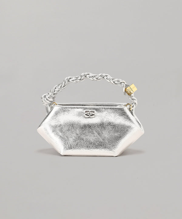 Ganni Bou Bag Mini Silver-GANNI-Forget-me-nots Online Store