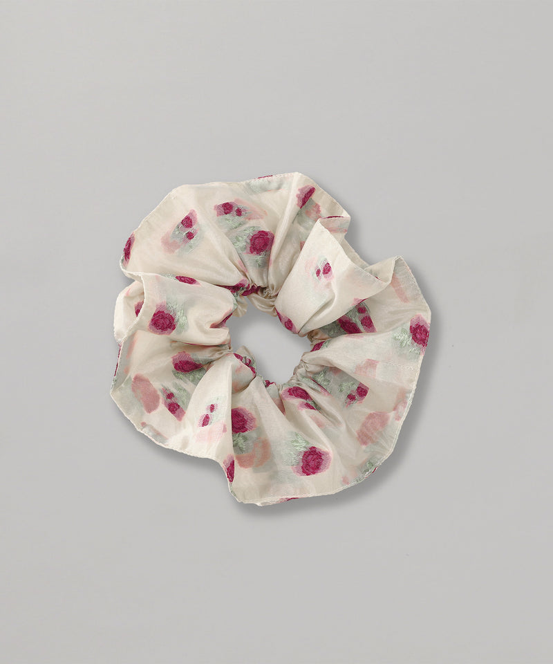 Organza Jacquard Ruffle Scrunchie-GANNI-Forget-me-nots Online Store