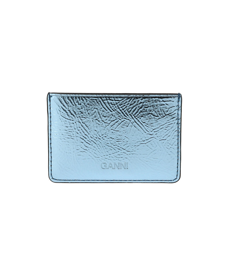 Ganni Bou Card Holder Metallic-GANNI-Forget-me-nots Online Store