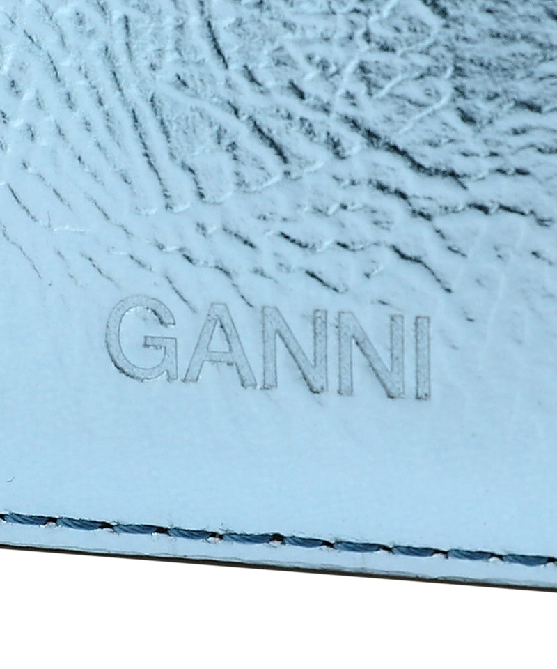 Ganni Bou Card Holder Metallic-GANNI-Forget-me-nots Online Store