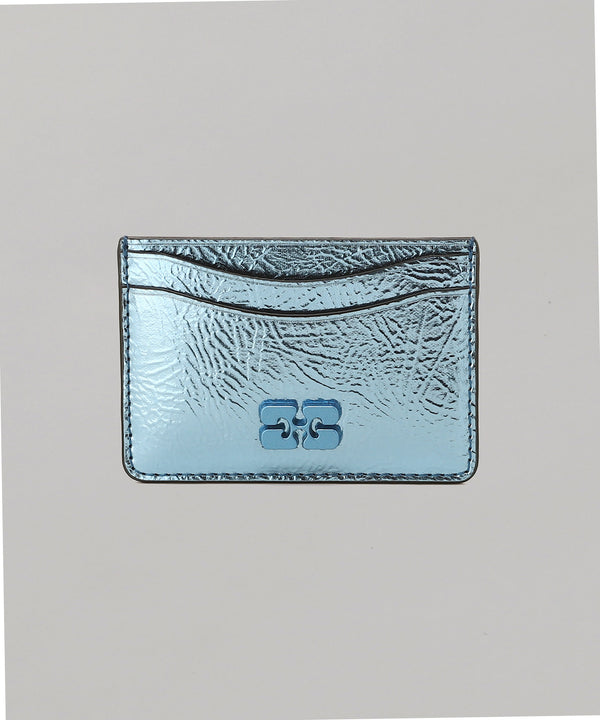 Ganni Bou Card Holder Metallic-GANNI-Forget-me-nots Online Store