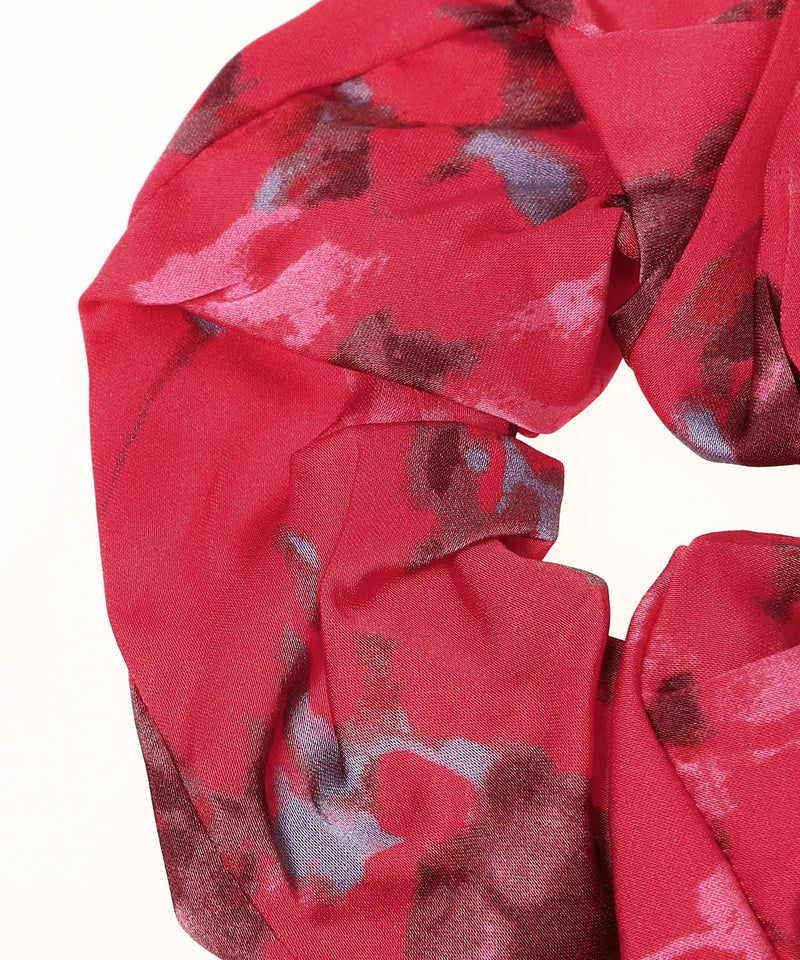 Printed Satin Scrunchie-GANNI-Forget-me-nots Online Store