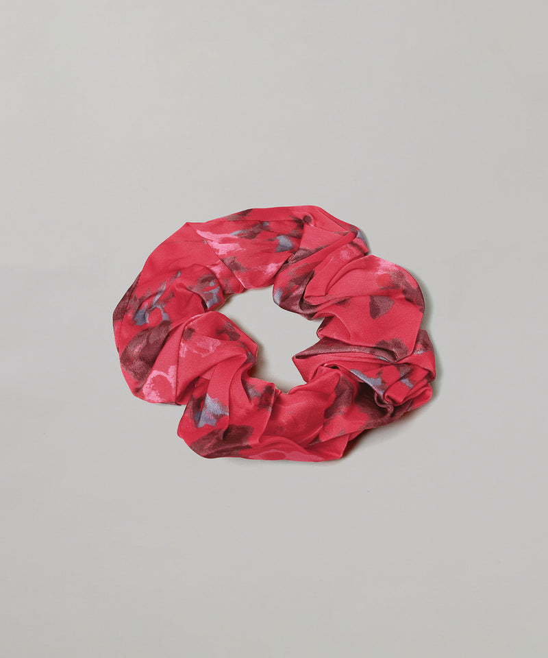 Printed Satin Scrunchie-GANNI-Forget-me-nots Online Store