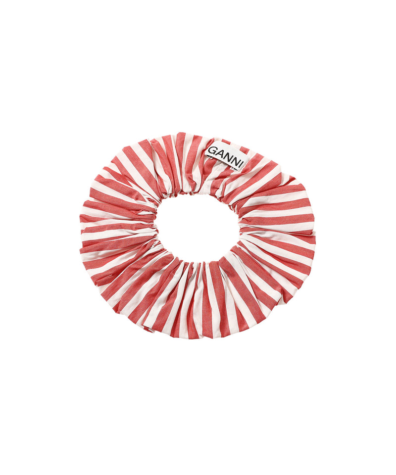 Stripe Cotton Scrunchie-GANNI-Forget-me-nots Online Store