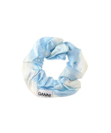 Printed Satin Scrunchie-GANNI-Forget-me-nots Online Store