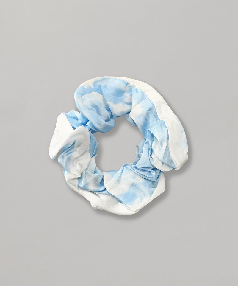 Printed Satin Scrunchie-GANNI-Forget-me-nots Online Store