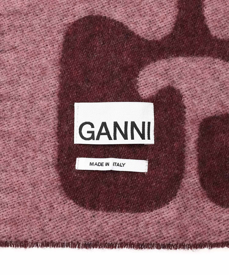 Narrow Logo Scarf-GANNI-Forget-me-nots Online Store