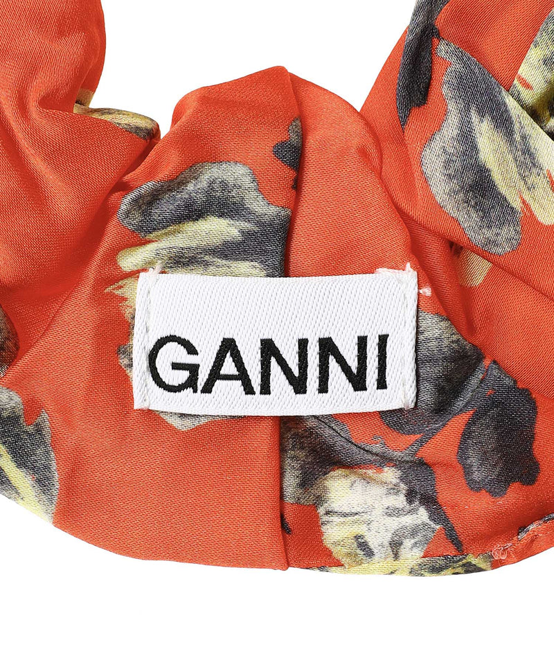 Printed Satin Scrunchie-GANNI-Forget-me-nots Online Store