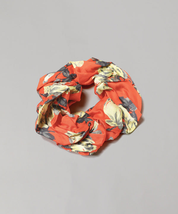 Printed Satin Scrunchie-GANNI-Forget-me-nots Online Store