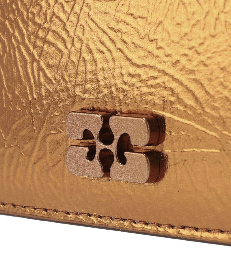 Ganni Bou Card Holder Metallic-GANNI-Forget-me-nots Online Store