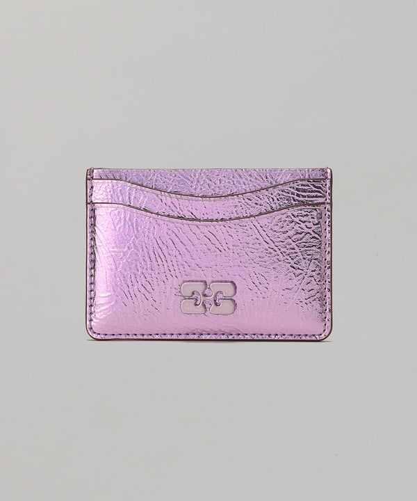 Ganni Bou Card Holder Metallic-GANNI-Forget-me-nots Online Store