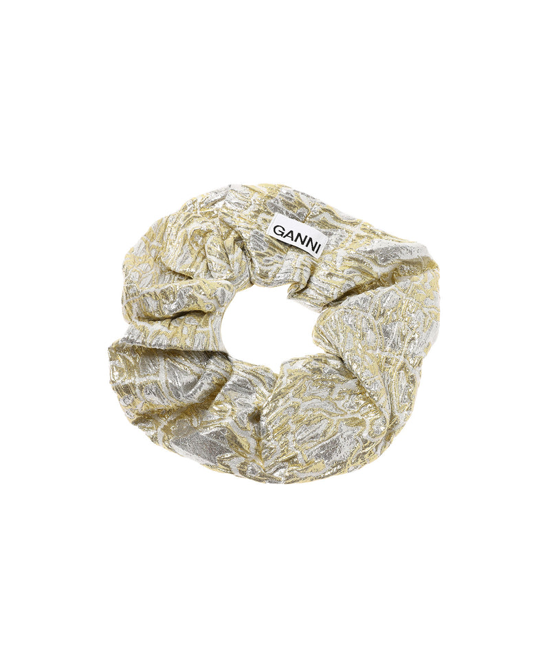 Metallic Cloque Scrunchie-GANNI-Forget-me-nots Online Store