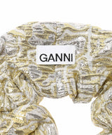 Metallic Cloque Scrunchie-GANNI-Forget-me-nots Online Store