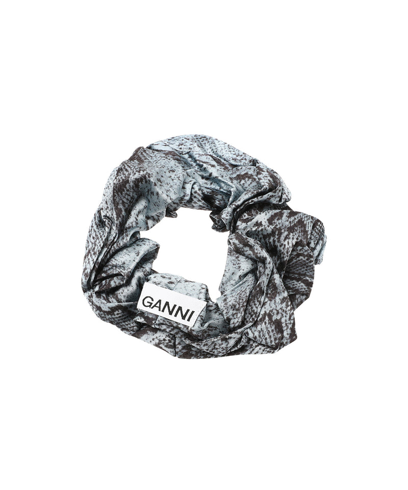 Printed Satin Scrunchie-GANNI-Forget-me-nots Online Store