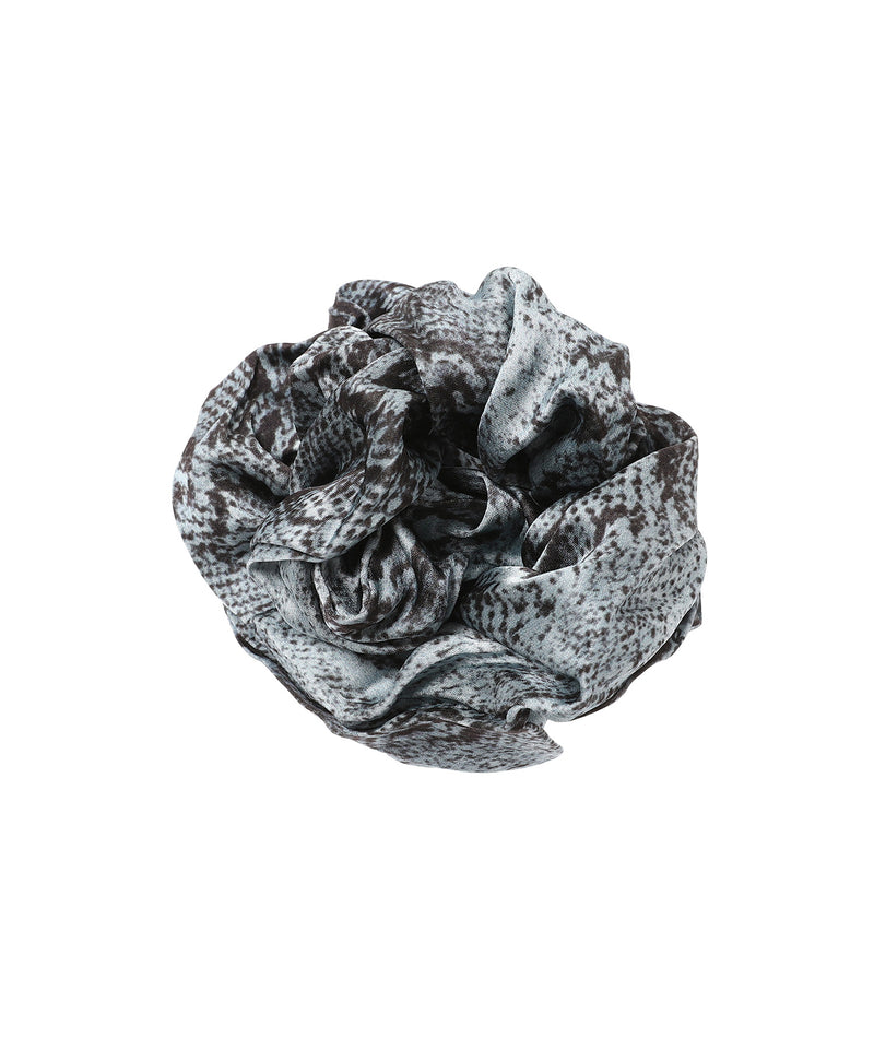 Printed Satin Scrunchie-GANNI-Forget-me-nots Online Store