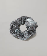 Printed Satin Scrunchie-GANNI-Forget-me-nots Online Store