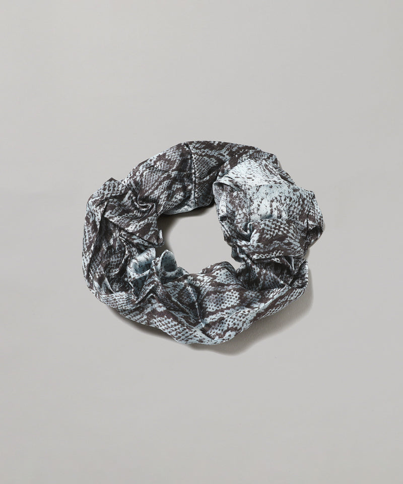 Printed Satin Scrunchie-GANNI-Forget-me-nots Online Store