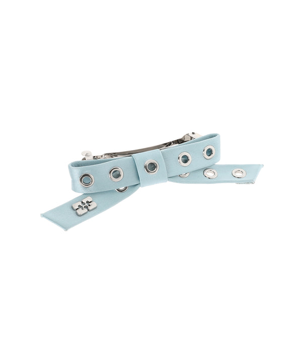 Eyelet Bow Barrette Satin-GANNI-Forget-me-nots Online Store