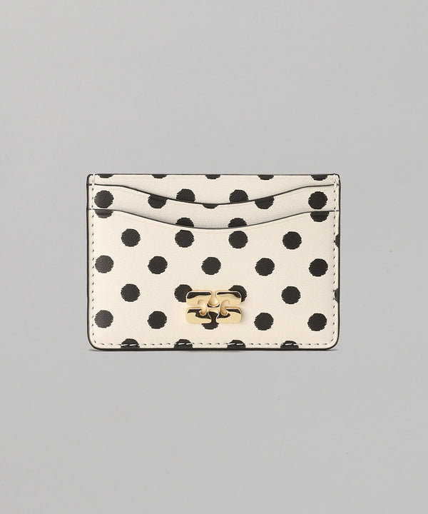 Ganni Bou Card Holder Print Dots-GANNI-Forget-me-nots Online Store