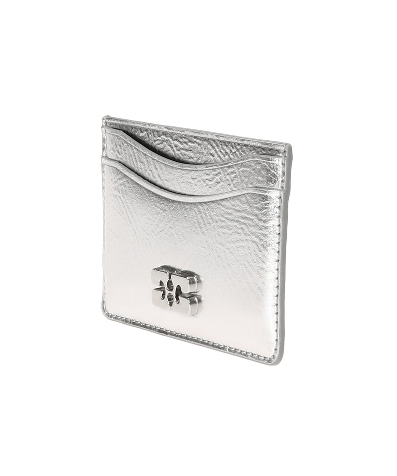 Ganni Bou Card Holder Metallic-GANNI-Forget-me-nots Online Store