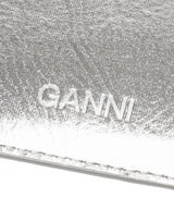 Ganni Bou Card Holder Metallic-GANNI-Forget-me-nots Online Store