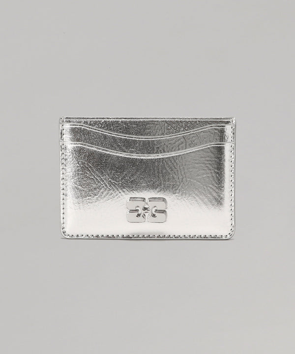 Ganni Bou Card Holder Metallic-GANNI-Forget-me-nots Online Store