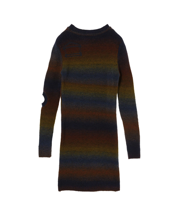 Boucle Space Dye Holey Knit Dress-Aries-Forget-me-nots Online Store