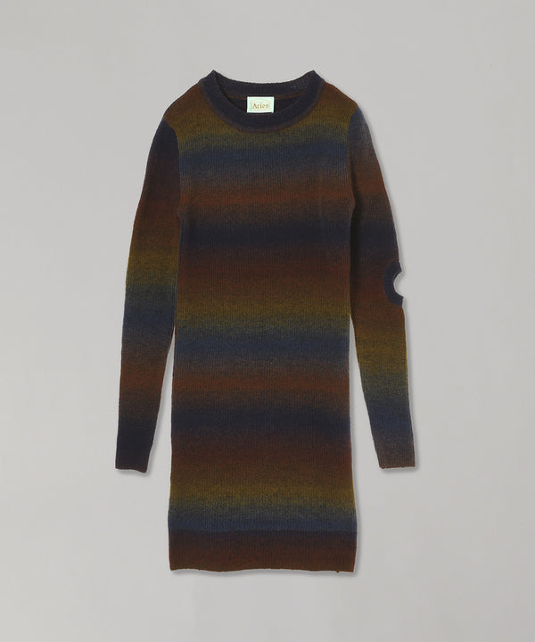 Boucle Space Dye Holey Knit Dress-Aries-Forget-me-nots Online Store