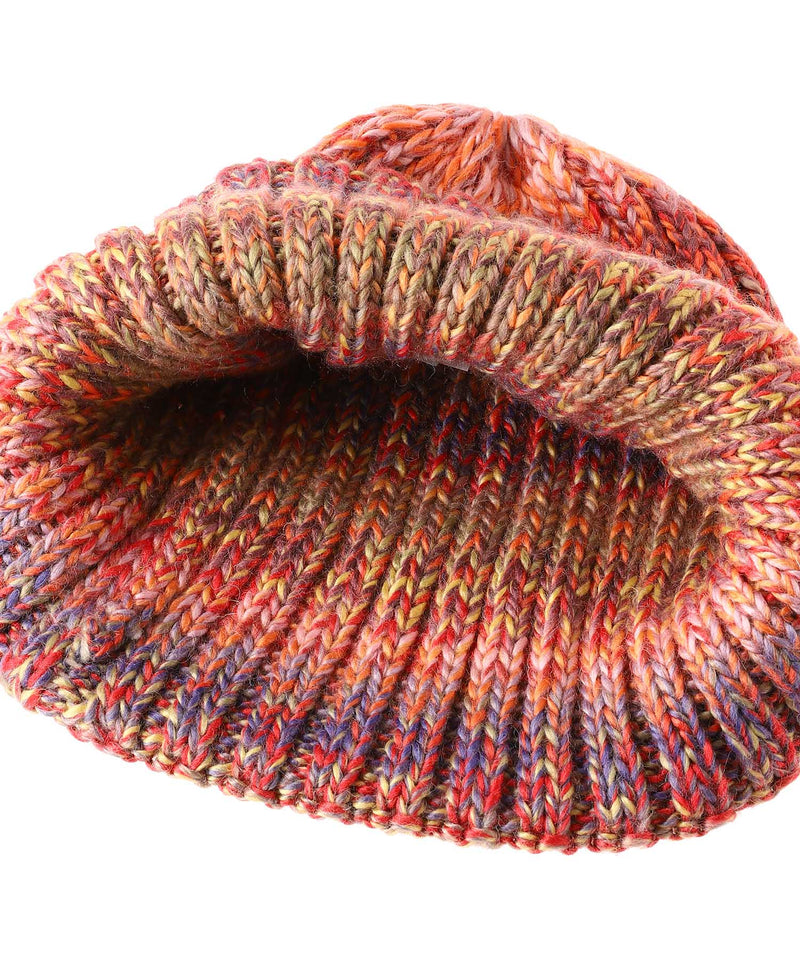 Rib Knit Space Dye Beanie-Aries-Forget-me-nots Online Store