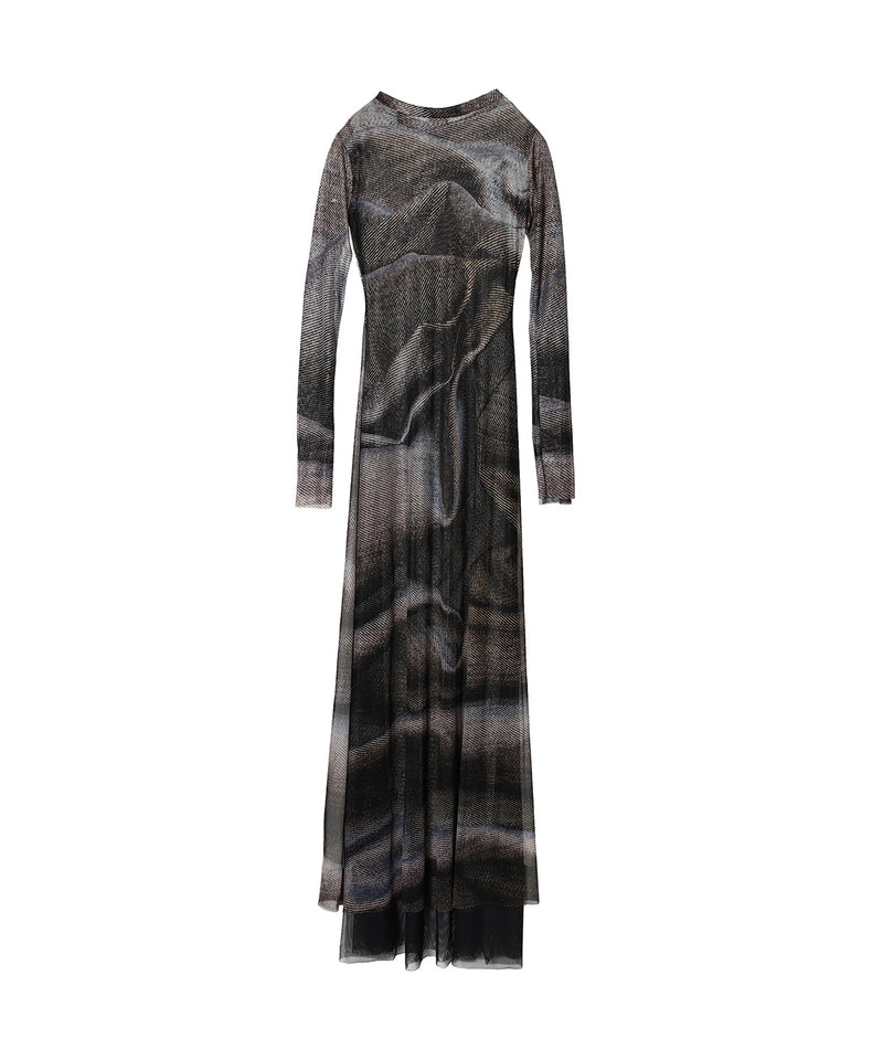 Scent × Cycle Mesh Maxi Dress-Cycle by myob-Forget-me-nots Online Store
