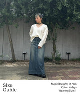 Cowboy Skirt-Denim-Rhodolirion-Forget-me-nots Online Store