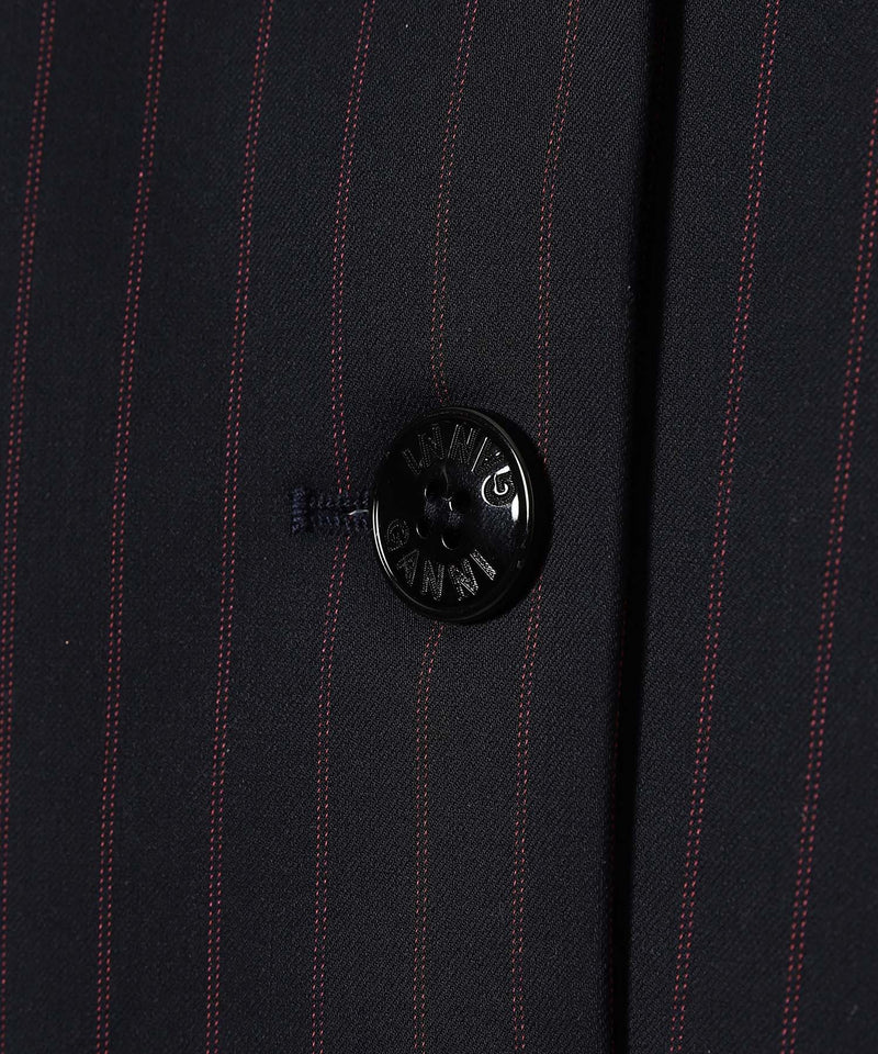 Stretch Stripe Fitted Blazer-GANNI-Forget-me-nots Online Store