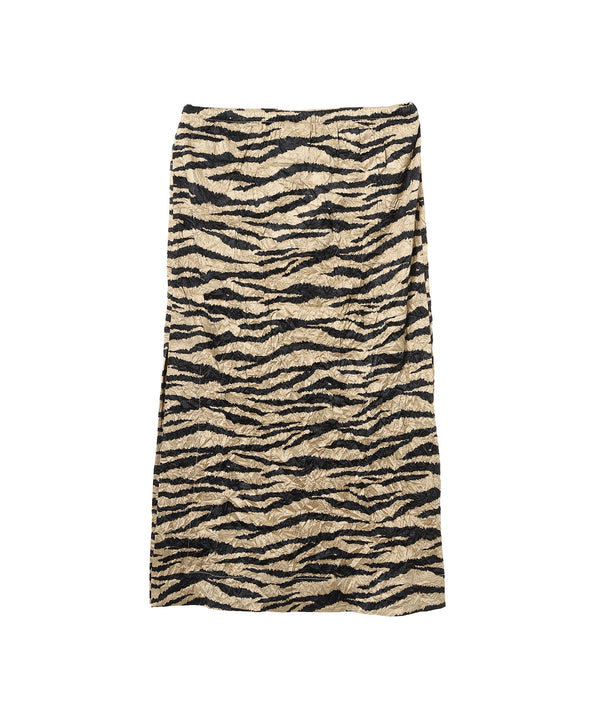Crinkled Satin Elasticated Midi Skirt-GANNI-Forget-me-nots Online Store