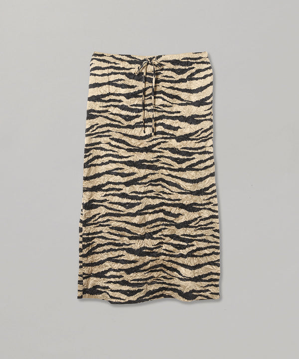 Crinkled Satin Elasticated Midi Skirt-GANNI-Forget-me-nots Online Store