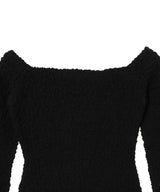 Cotton Poplin Off-Shoulder Smock Blouse-GANNI-Forget-me-nots Online Store
