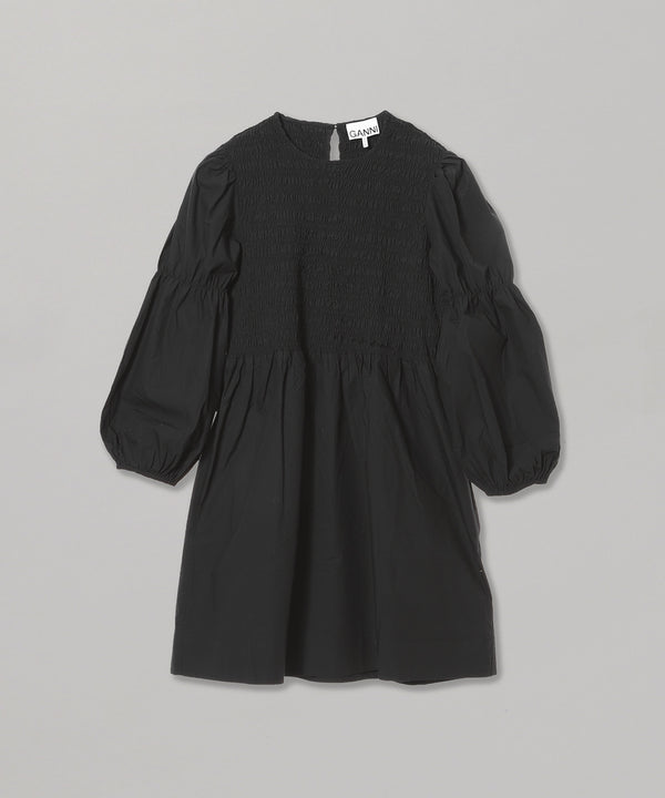Cotton Poplin Mini Smock Dress-GANNI-Forget-me-nots Online Store
