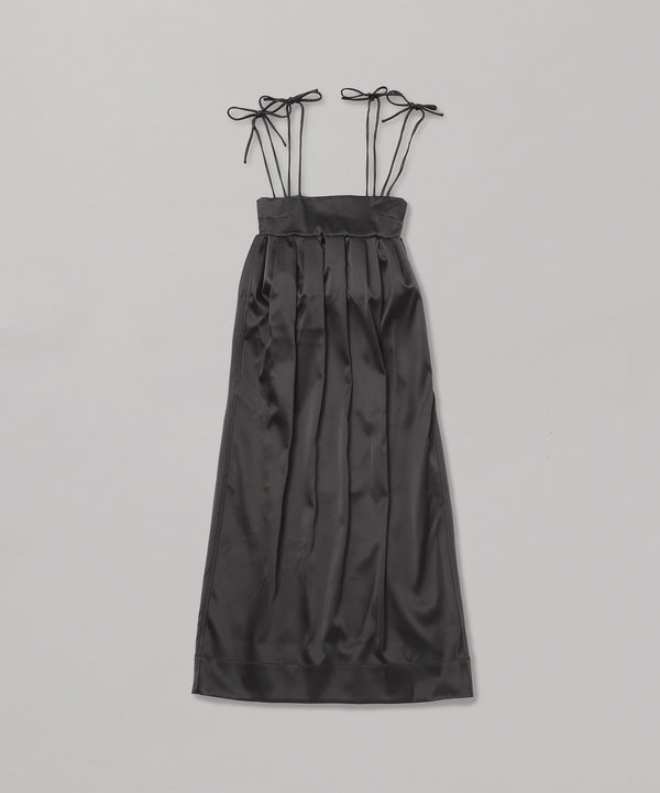 Double Satin String Long Dress-GANNI-Forget-me-nots Online Store