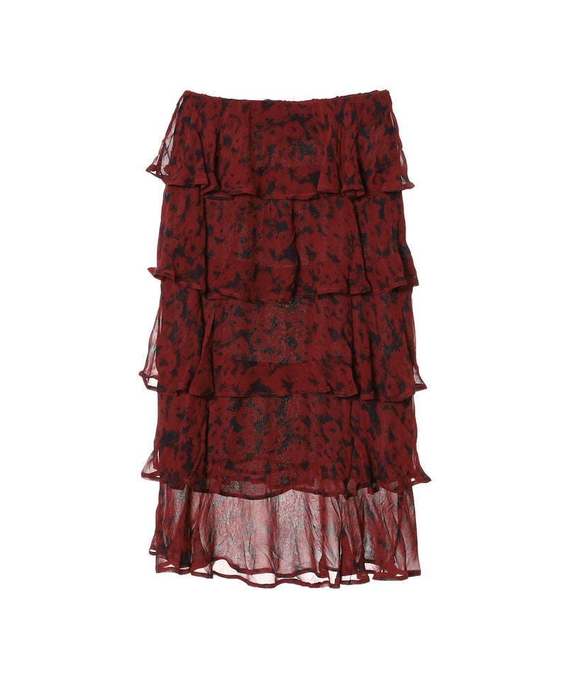 Printed Light Georgette Layer Skirt-GANNI-Forget-me-nots Online Store